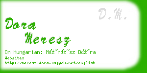 dora meresz business card